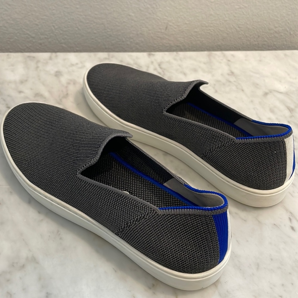 Rothy’s Womens slip on sneakers. Charcoal size 9